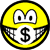 $ smile pratende (dollar teken)